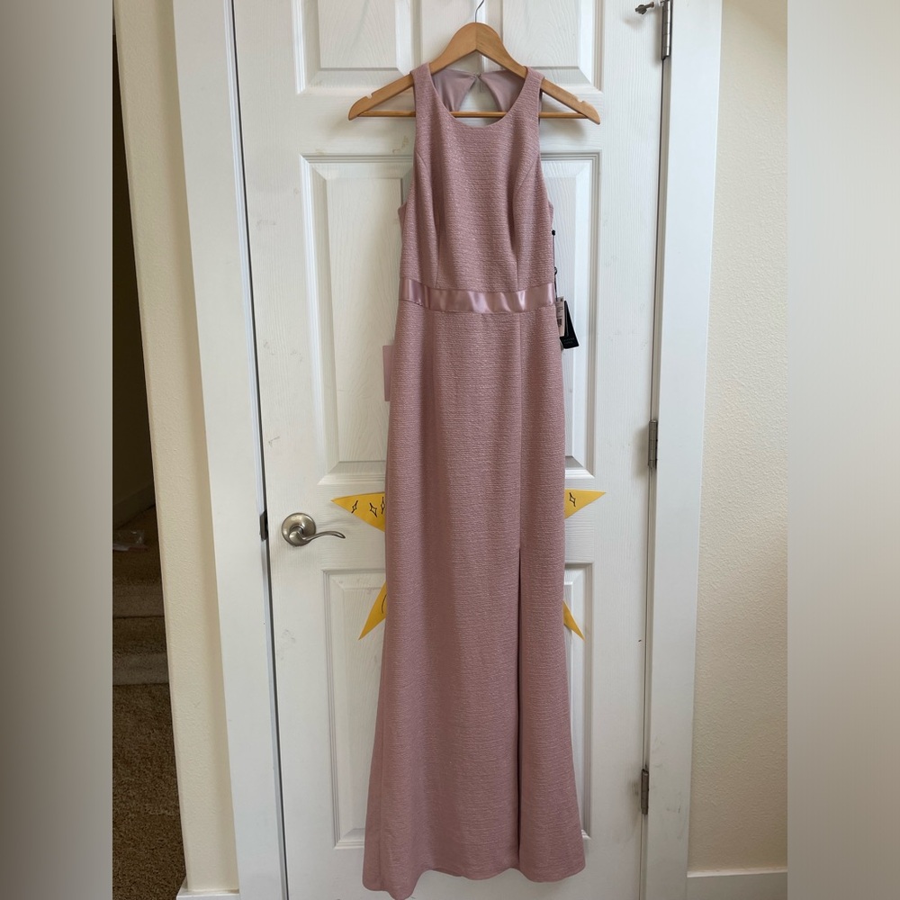 Adrianna Papell Bridesmaid Dress Metallic Knit Dress Style Number AP1E204747